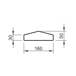 Крышка на парапет КП-10.160/скв - архитектурный бетон Вландо ®
