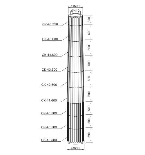 Колонна КЛ-03.600 (сб) - архитектурный бетон Вландо ®
