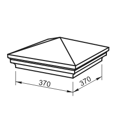 Крышка на столб (370 мм) КС-01.370 - архитектурный бетон Вландо ®