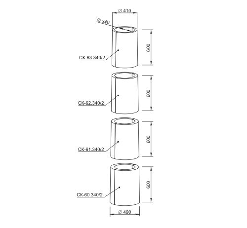 Колонна КЛ-02.490 (сб) - архитектурный бетон Вландо ®