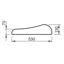 Крышка на парапет ПФ-01.530 - архитектурный бетон Вландо ®
