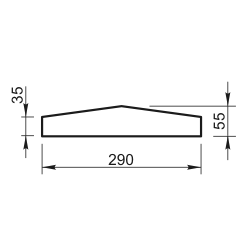 Крышка на парапет КП-01.290/торц - архитектурный бетон Вландо ®