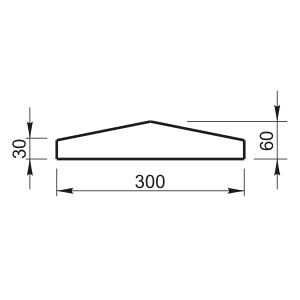 Крышка на парапет КП-10.300/скв - архитектурный бетон Вландо ®
