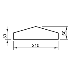 Крышка на парапет КП-10.210 - архитектурный бетон Вландо ®