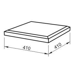 Крышка на столб забора (плоская) КС-03.410 - архитектурный бетон Вландо ®