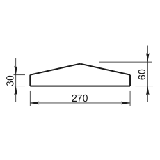 Крышка на парапет КП-11.270/скв - архитектурный бетон Вландо ®