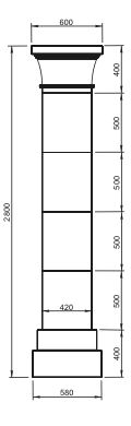 Пилястра ПЛ-00.420 (сб) - архитектурный бетон Вландо ®
