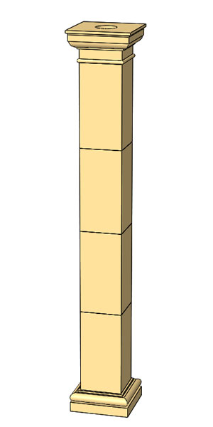 Колонна квадратная 240 мм КЛ-04.240 (сб) - архитектурный бетон Вландо ®