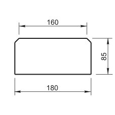 Основание балюстрады радиусное R=2960 мм (профиль от ОБ-20.180) ОБ-21.296 R - архитектурный бетон Вландо ®