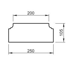 Основание балюстрады радиусное R=1500 мм (профиль от ОБ-10.100 ОБ-11.150 R - архитектурный бетон Вландо ®