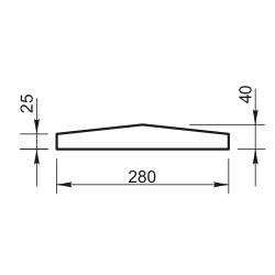 Крышка на парапет КП-01.280/скв - архитектурный бетон Вландо ®