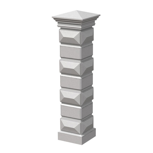 Столб забора (наборный из блоков), тип-2 СЗ-370.2000/2