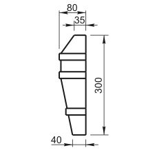 Кронштейн КР-01.300 - архитектурный бетон Вландо ®