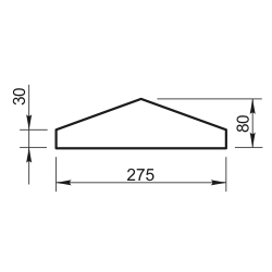 Крышка на парапет сквозная (275 мм) КП-01.275/скв - архитектурный бетон Вландо ®