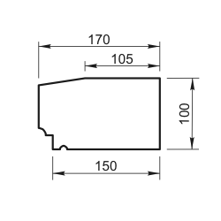 Подоконник ПД-01.100 - архитектурный бетон Вландо ®