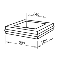 Проставка под крышку ПС-110.510 - архитектурный бетон Вландо ®