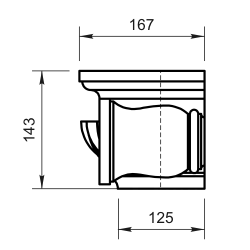 Полукапитель колонны ионическая КА-05.250 (1/2) - архитектурный бетон Вландо ®