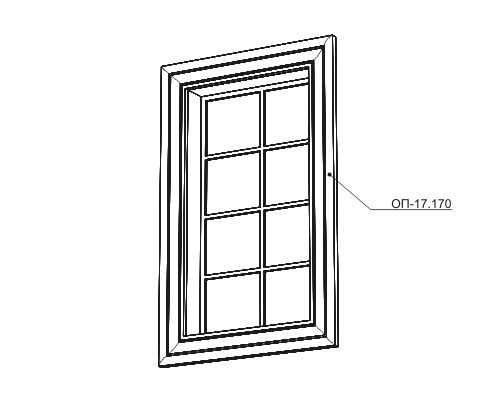 Сборка окна Окно 1 - архитектурный бетон Вландо ®