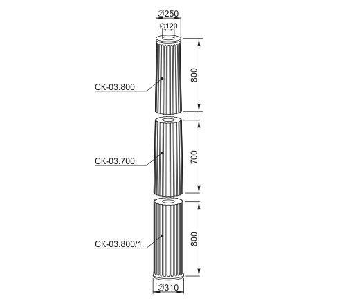 Колонна КЛ-03.310 (сб) - архитектурный бетон Вландо ®