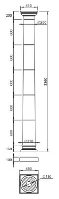 Колонна КЛ-02.310 (сб) - архитектурный бетон Вландо ®
