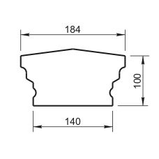 Поручень ПР-30.140 - архитектурный бетон Вландо ®