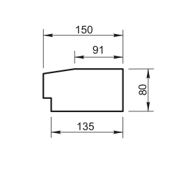 Карниз (Подоконник) КН-15.080 - архитектурный бетон Вландо ®