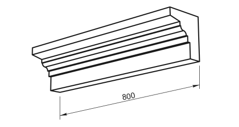 Карниз КН-07.225/скв - архитектурный бетон Вландо ®