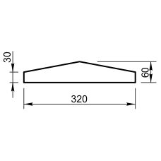 Крышка на парапет КП-10.320 - архитектурный бетон Вландо ®