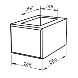 Блок секции забора (добор) БС-00.246 - архитектурный бетон Вландо ®